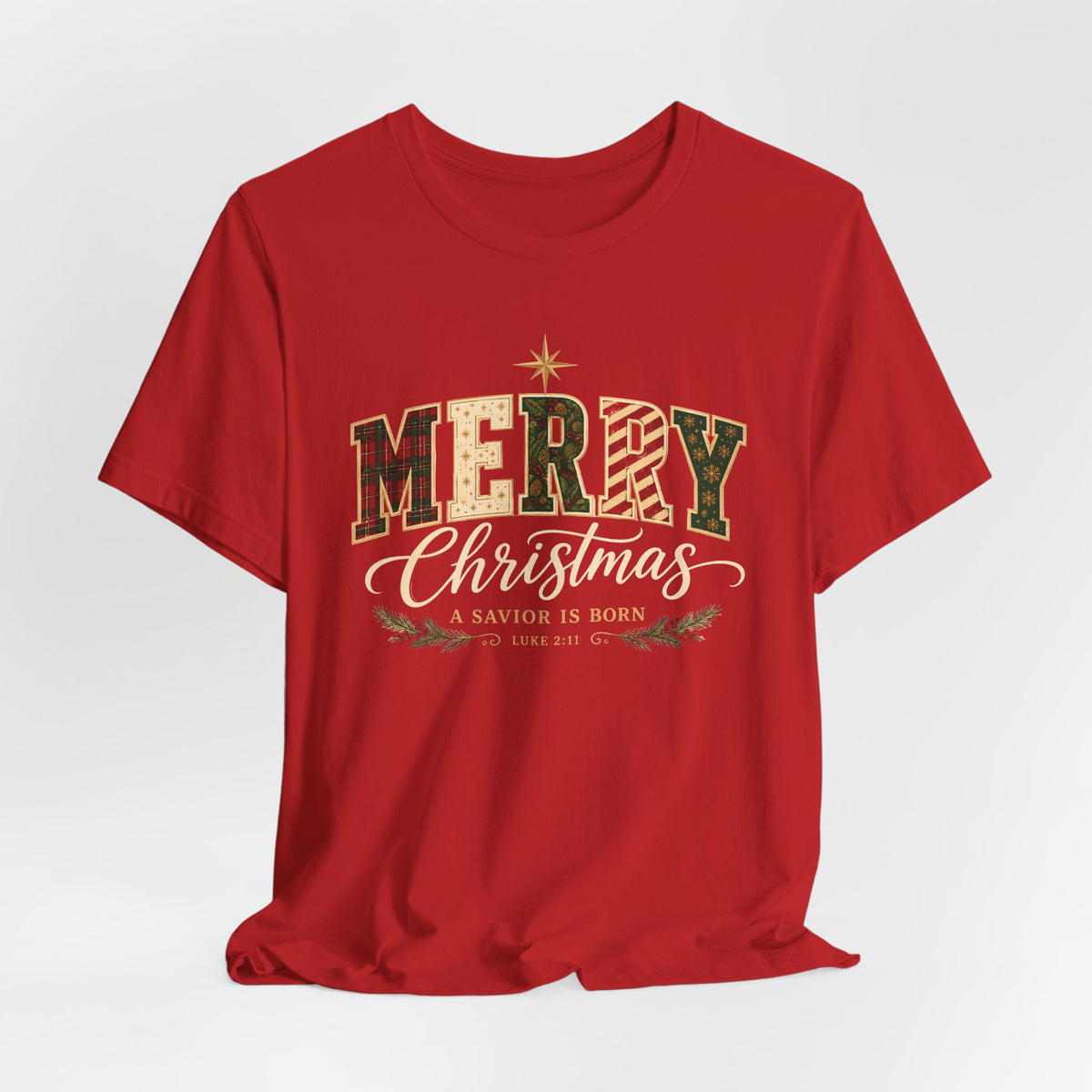 Merry Christmas – A Savior Is Born Christian T-Shirt | Luke 2:11