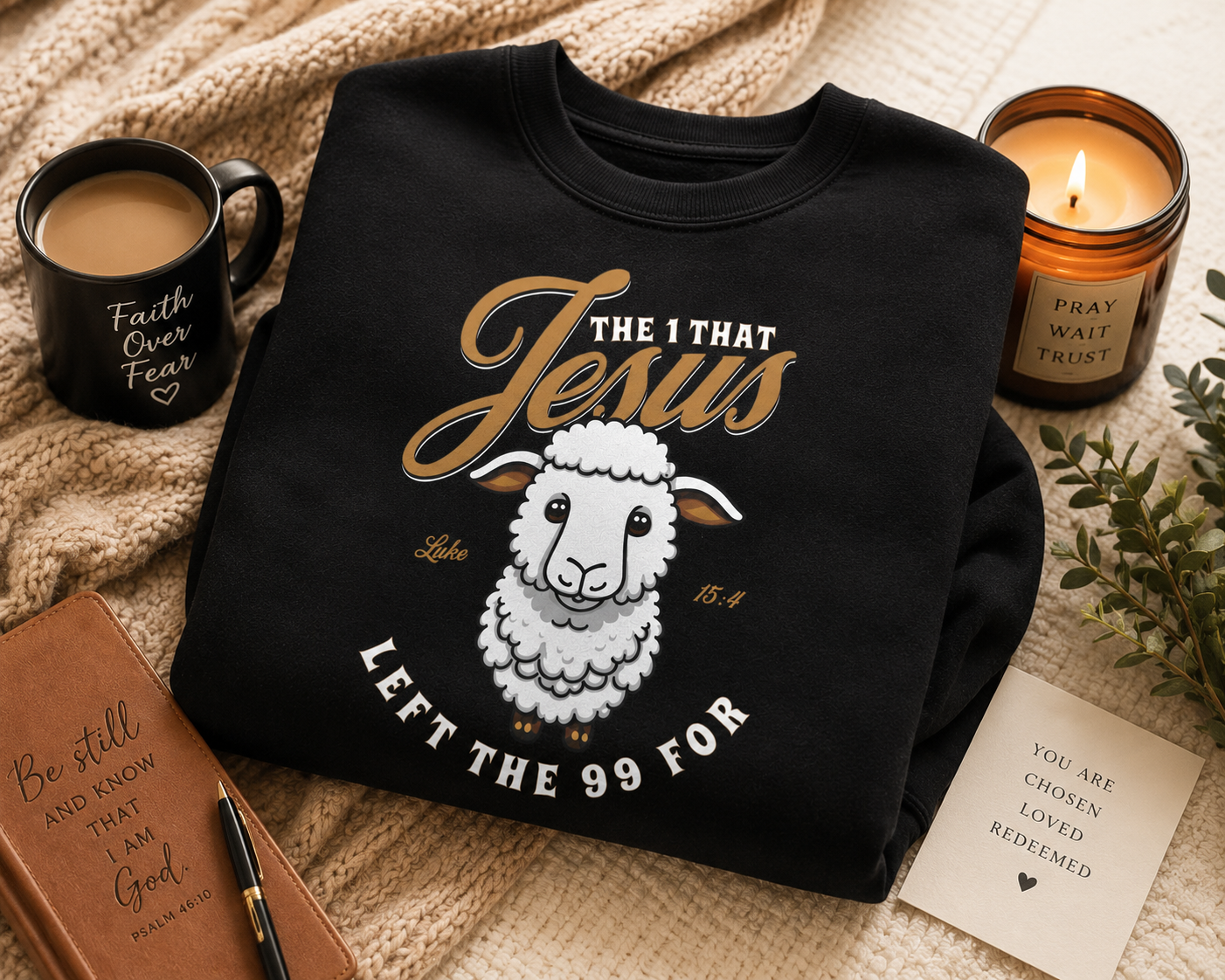 He Left The 99 For Me Christian Sweatshirt | Faith-Based Gift for Women
Inspired by Luke 15:4, this Christian crewneck sweatshirt serves as a daily reminder