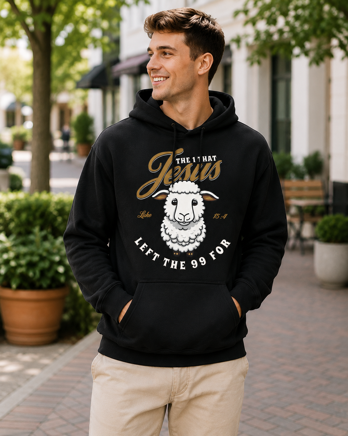 Jesus Left The 99 For Me Christian Hoodie | Inspired by Luke 15:4