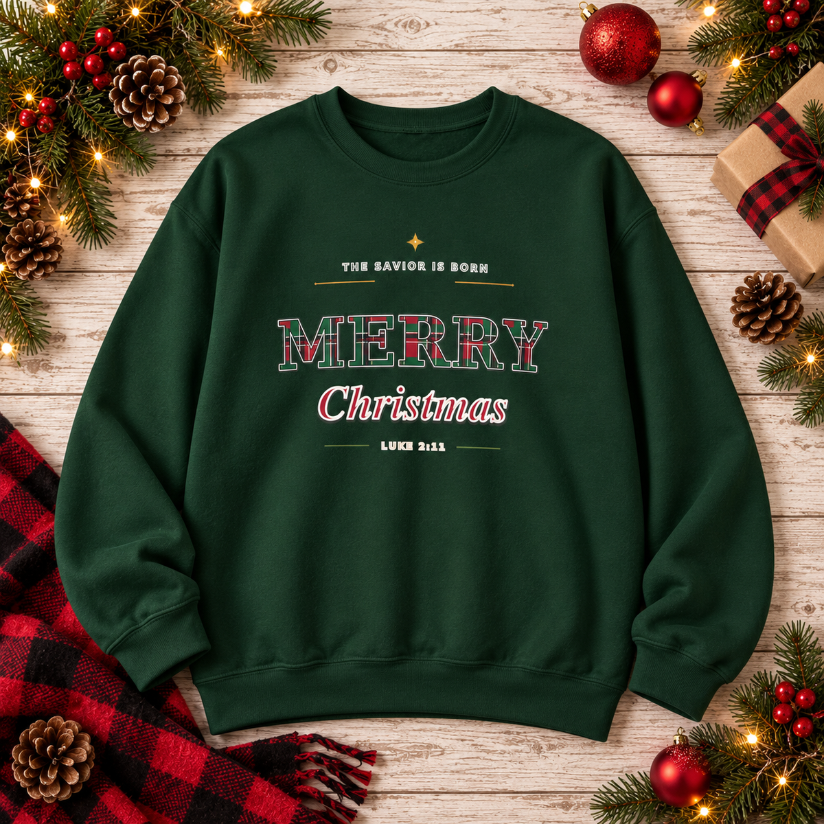 Merry Christmas Crewneck Sweatshirt – Festive Holiday Pullover