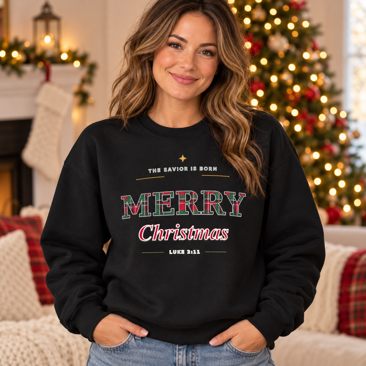 Merry Christmas Crewneck Sweatshirt – Festive Holiday Pullover