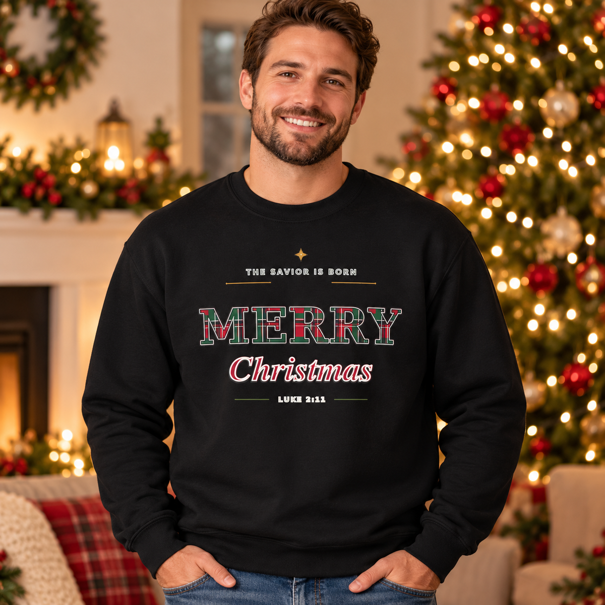 Merry Christmas Crewneck Sweatshirt – Festive Holiday Pullover