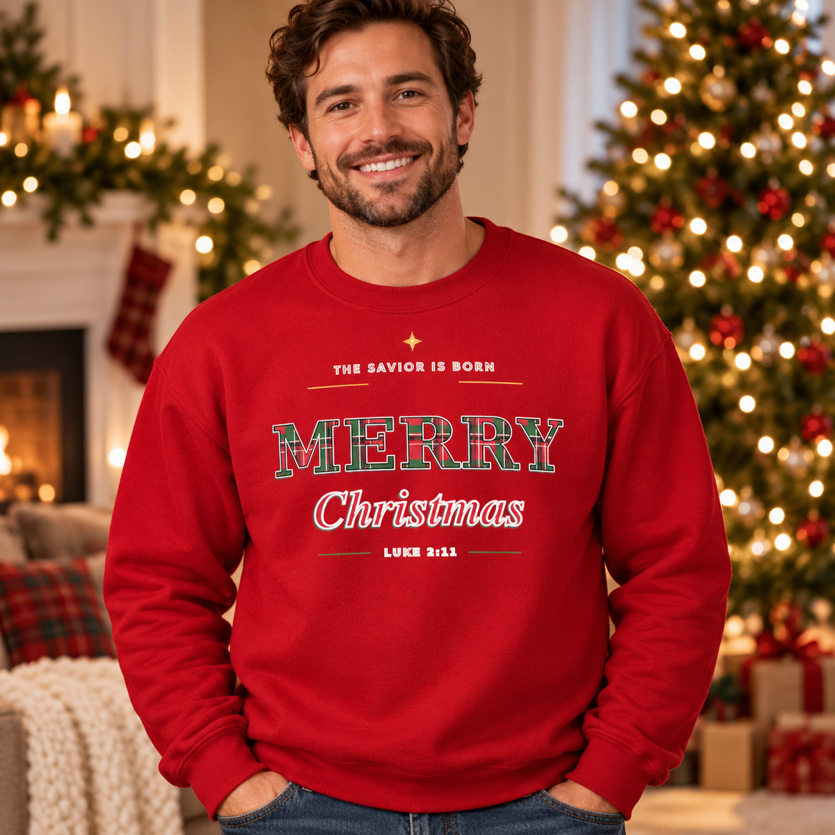 Merry Christmas Crewneck Sweatshirt – Festive Holiday Pullover
