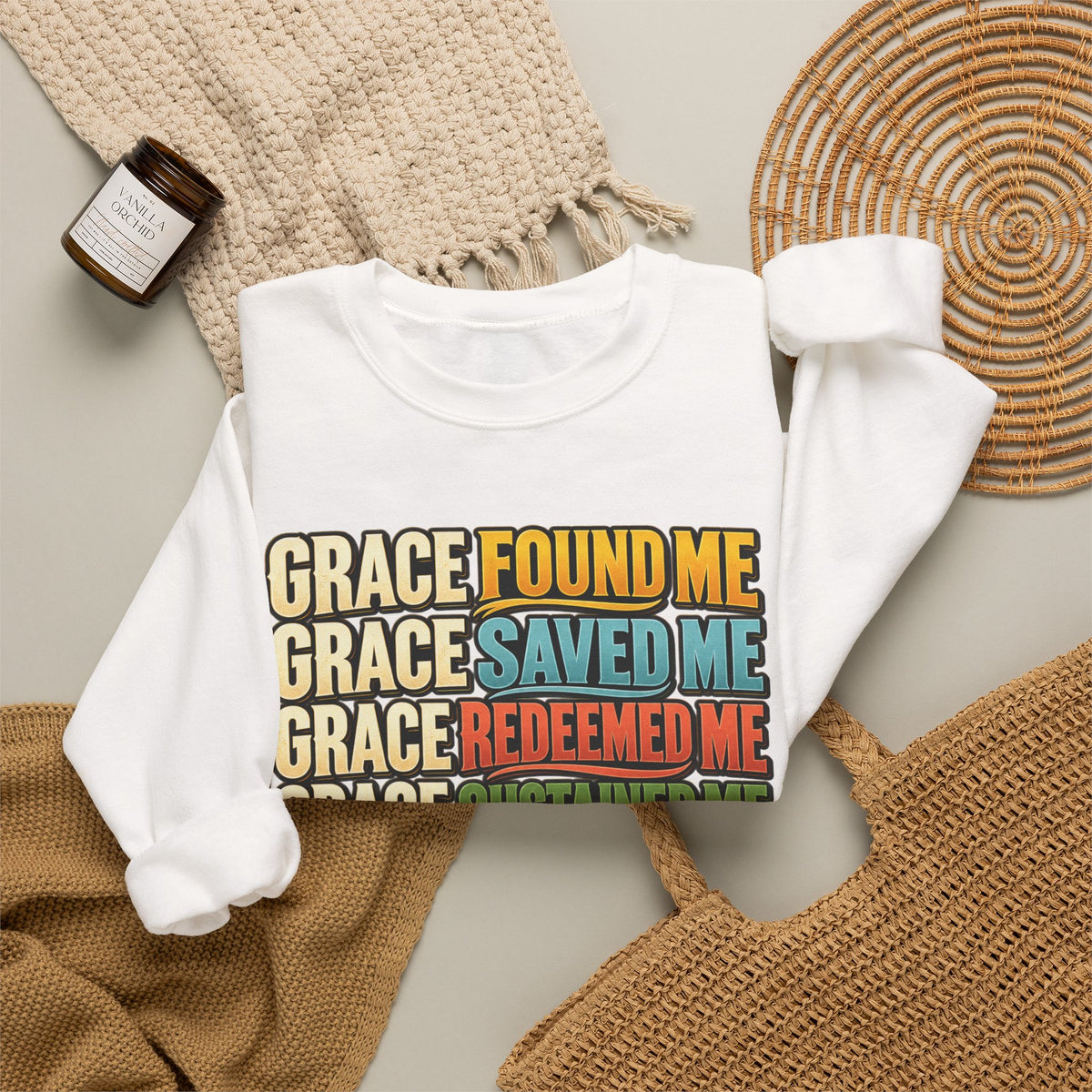 Grace Found Me Who I Am Sweatshirt - Christian Faith Crewneck