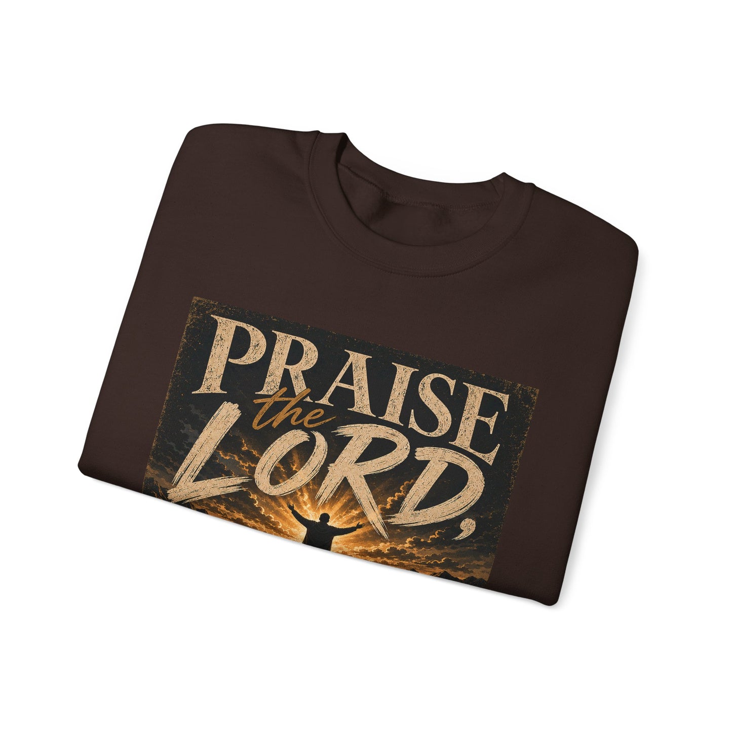 Praise the Lord, for His Love Endures Forever Christian Sweatshirt | 2 Chronicles 20:21 | Faith-Based Unisex Crewneck