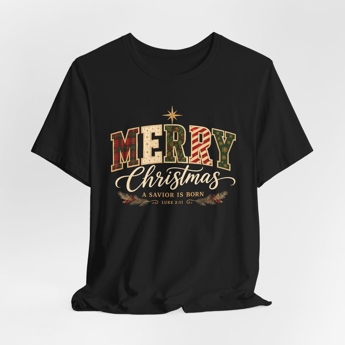 Merry Christmas – A Savior Is Born Christian T-Shirt | Luke 2:11