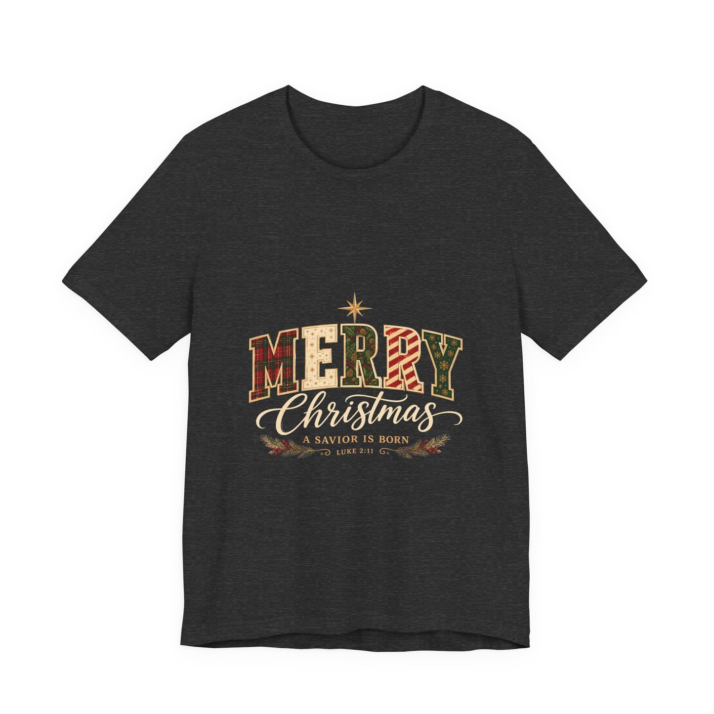 Merry Christmas Vintage Plaid Tee