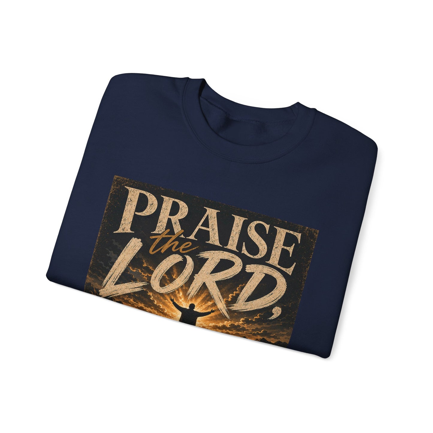 Praise the Lord, for His Love Endures Forever Christian Sweatshirt | 2 Chronicles 20:21 | Faith-Based Unisex Crewneck