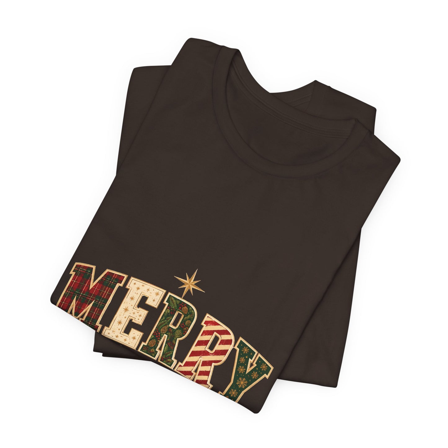 Merry Christmas Vintage Plaid Tee