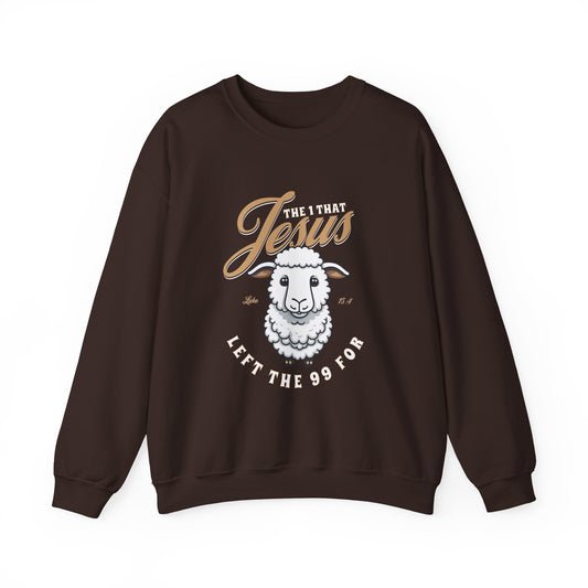 Jesus Left the 99 for Me Christian Sweatshirt | Luke 15:4