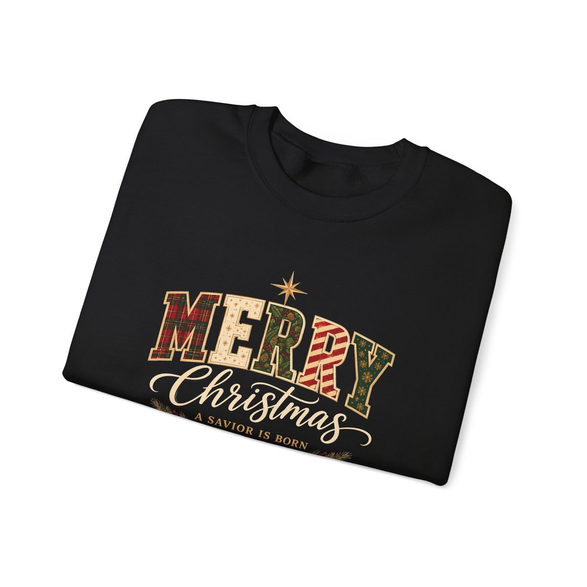 Merry Christmas – A Savior Is Born Christian Sweatshirt| Luke 2:11