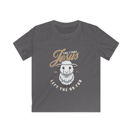 Kids Tee - "Jesus" Cute Lamb Christian Shirt for Easter & Sunday School