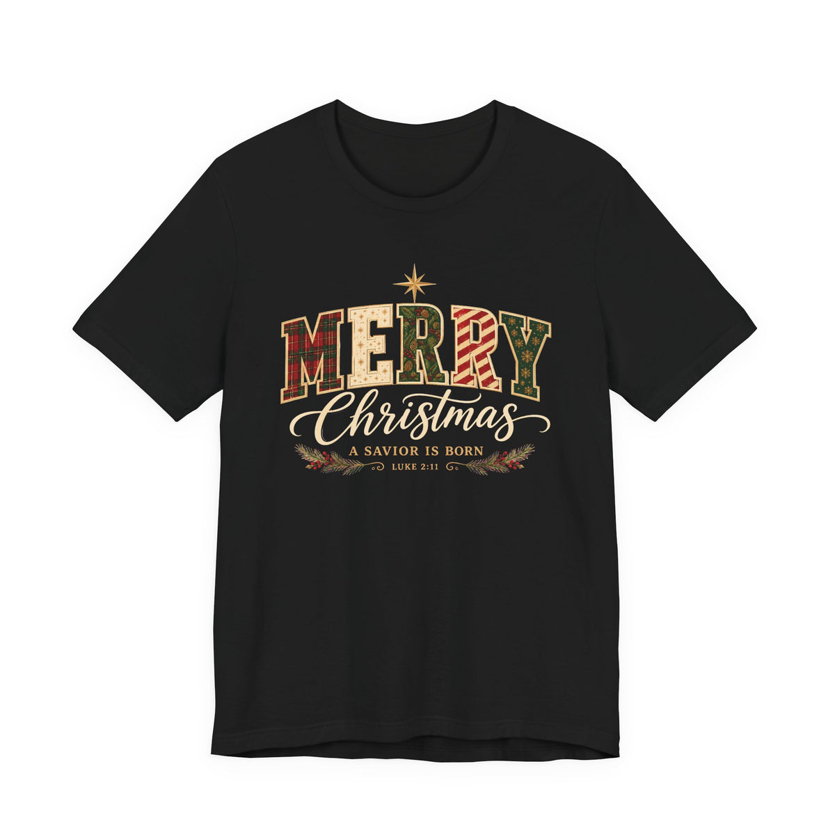 Merry Christmas – A Savior Is Born Christian T-Shirt | Luke 2:11