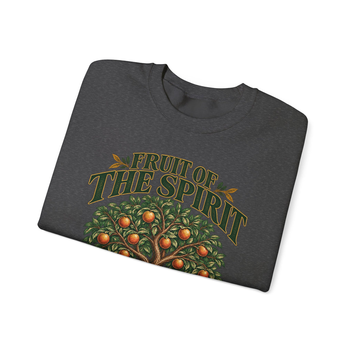 Fruit of the Spirit Crewneck Sweatshirt — Christian Faith Tree Graphic