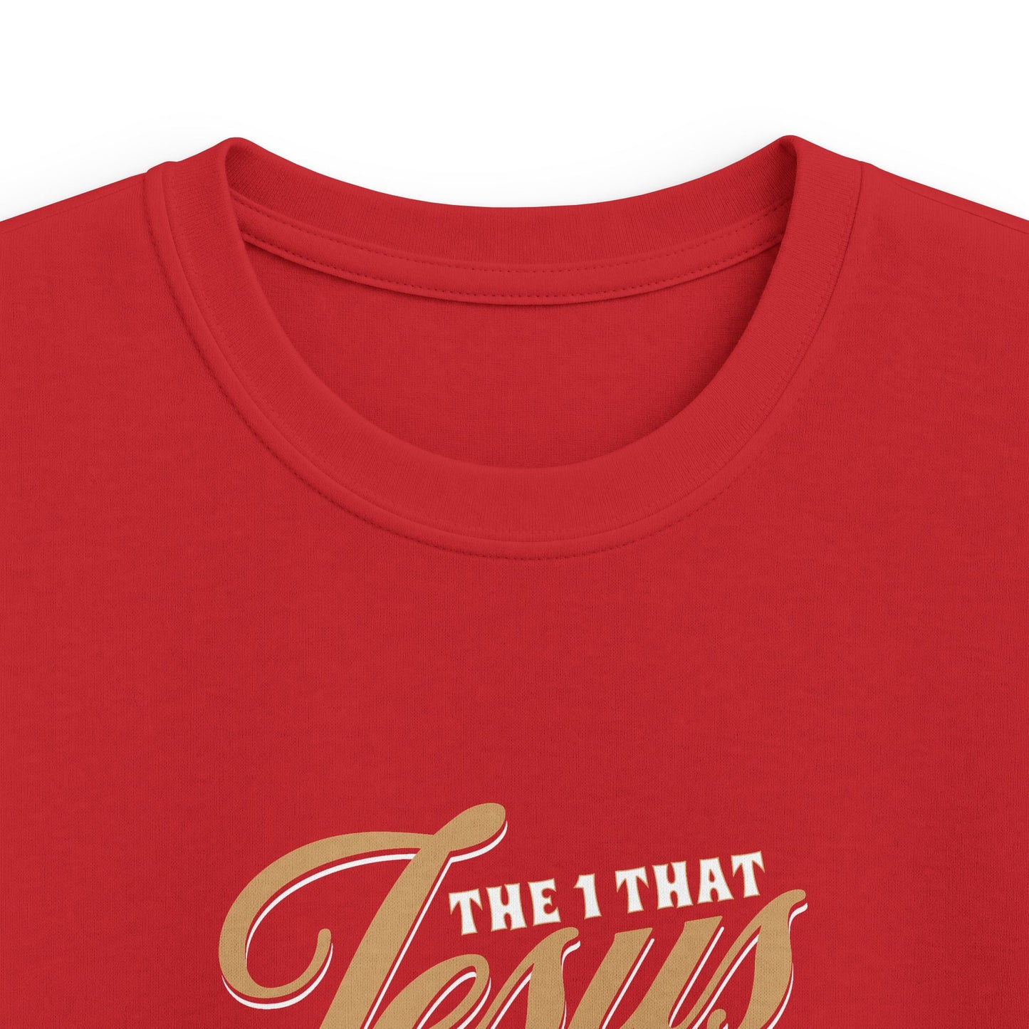 Kids Tee - "Jesus" Cute Lamb Christian Shirt for Easter & Sunday School