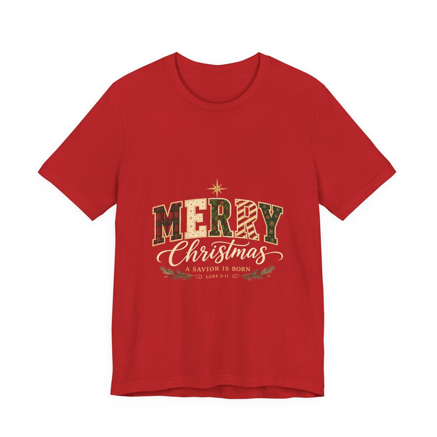 Merry Christmas Vintage Plaid Tee