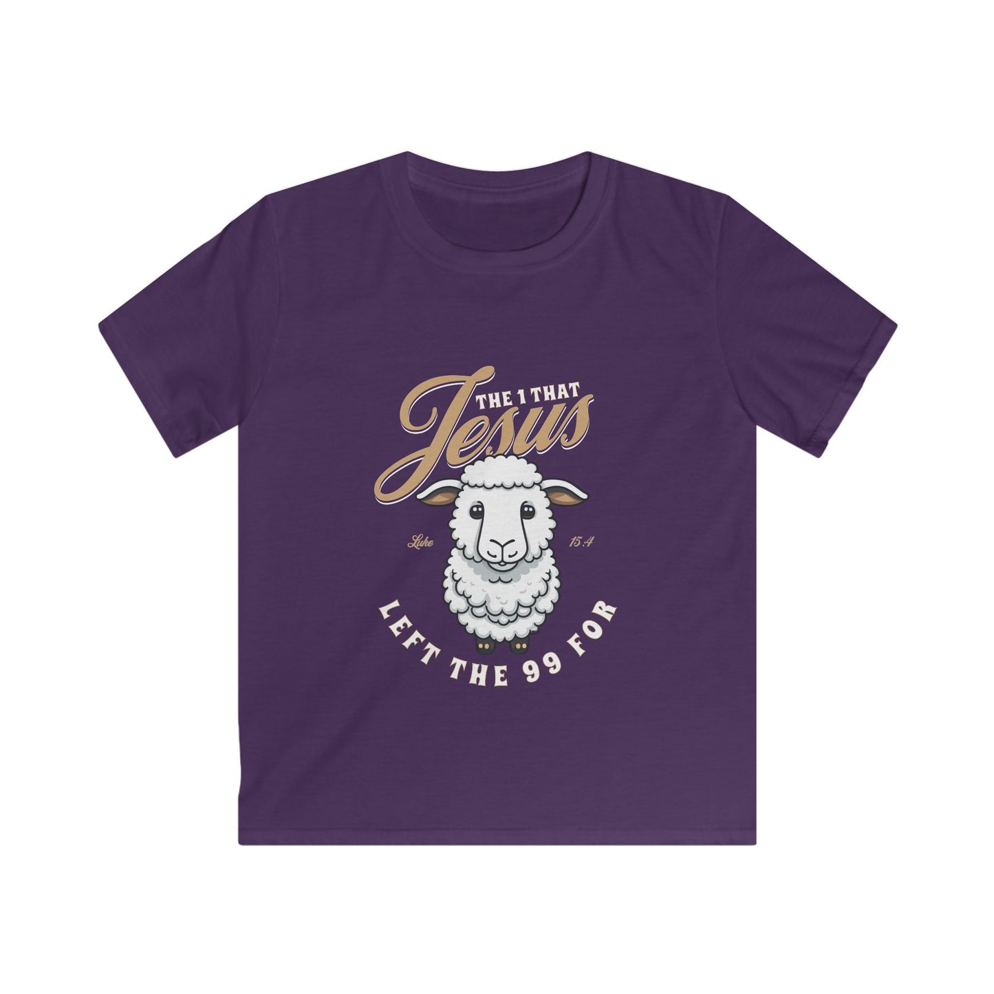 Kids Tee - "Jesus" Cute Lamb Christian Shirt for Easter & Sunday School