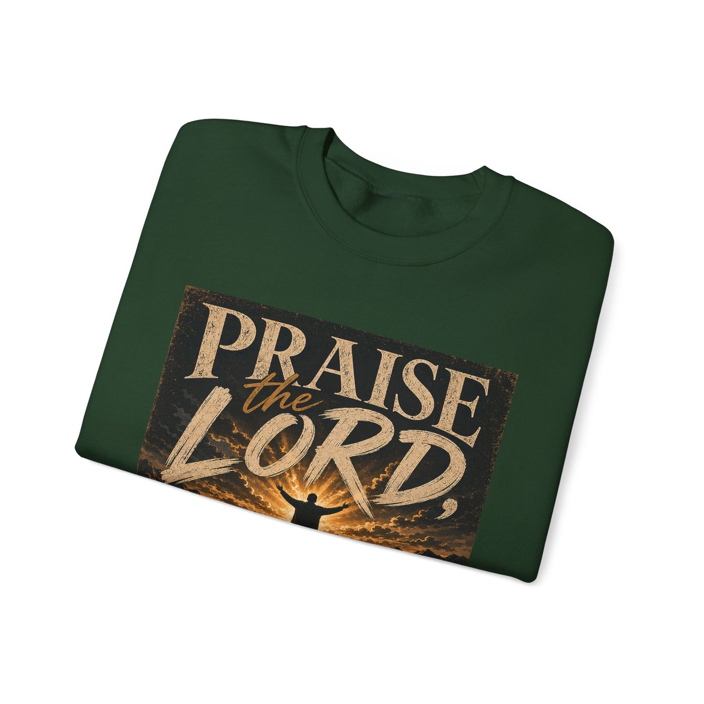 Praise the Lord, for His Love Endures Forever Christian Sweatshirt | 2 Chronicles 20:21 | Faith-Based Unisex Crewneck