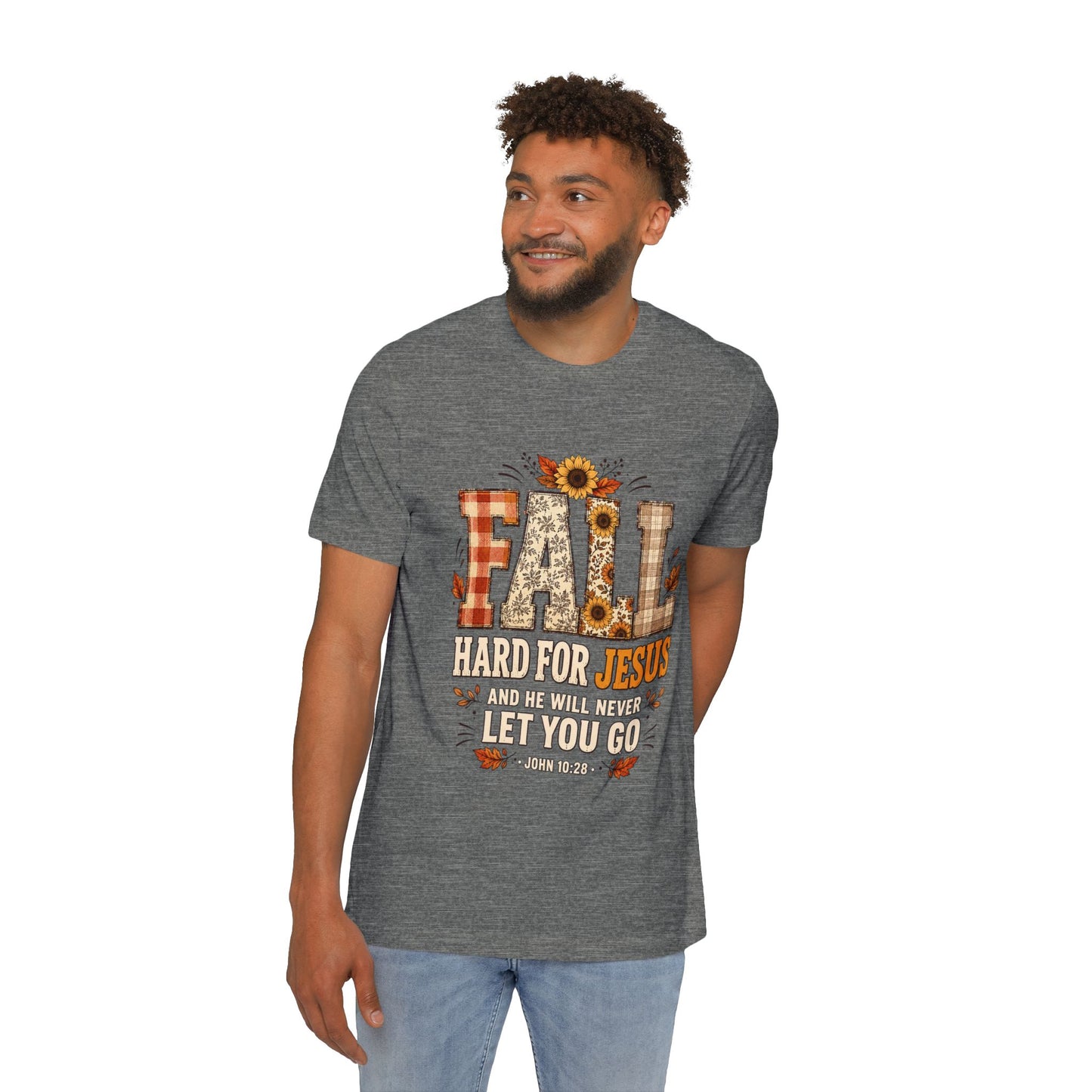 Fall — Hard For Jesus Christian T-Shirt (John 10:28)