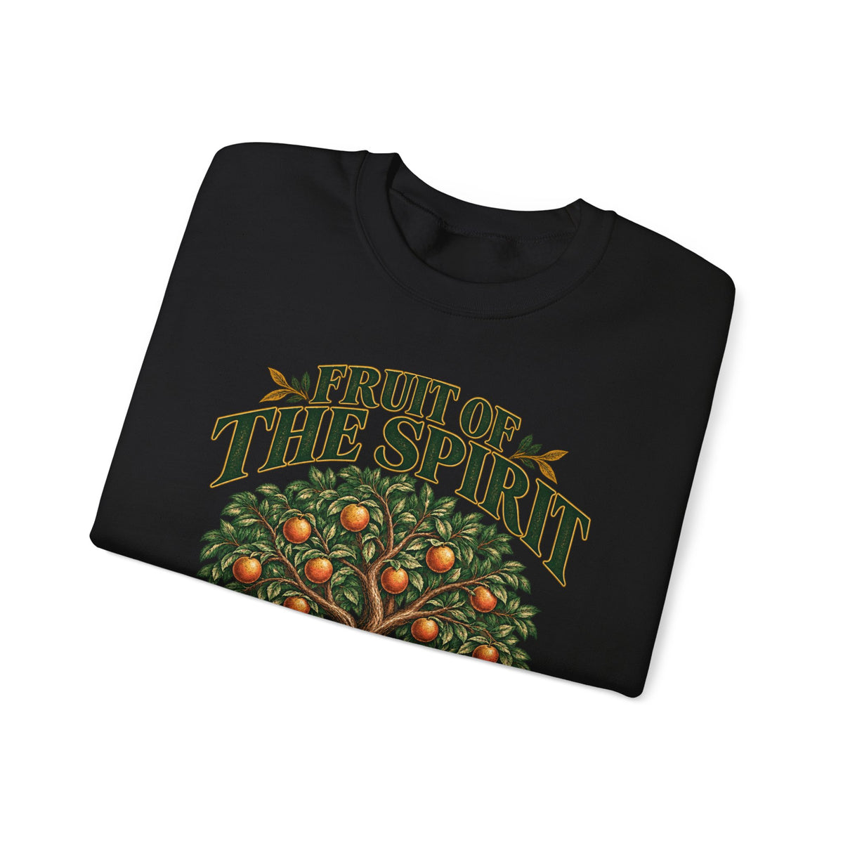 Fruit of the Spirit Crewneck Sweatshirt — Christian Faith Tree Graphic