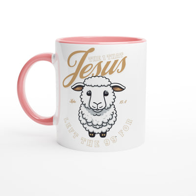 Faith-Inspired Left the 99 for Jesus Ceramic Coffee White 11oz Mug