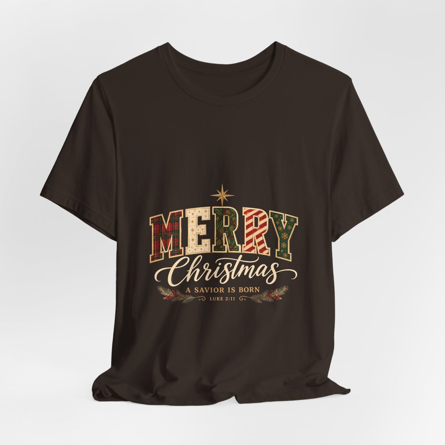 Merry Christmas Vintage Plaid Tee