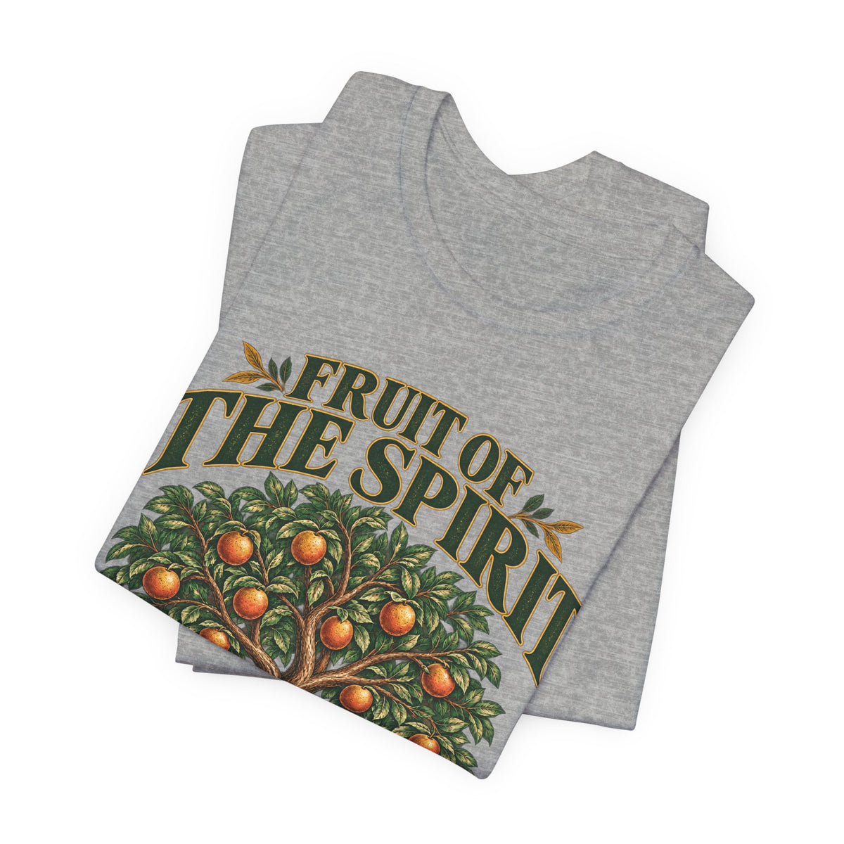 Fruit of the Spirit T-Shirt — Christian Faith Tee with Galatians 5:22-23 Tree Design