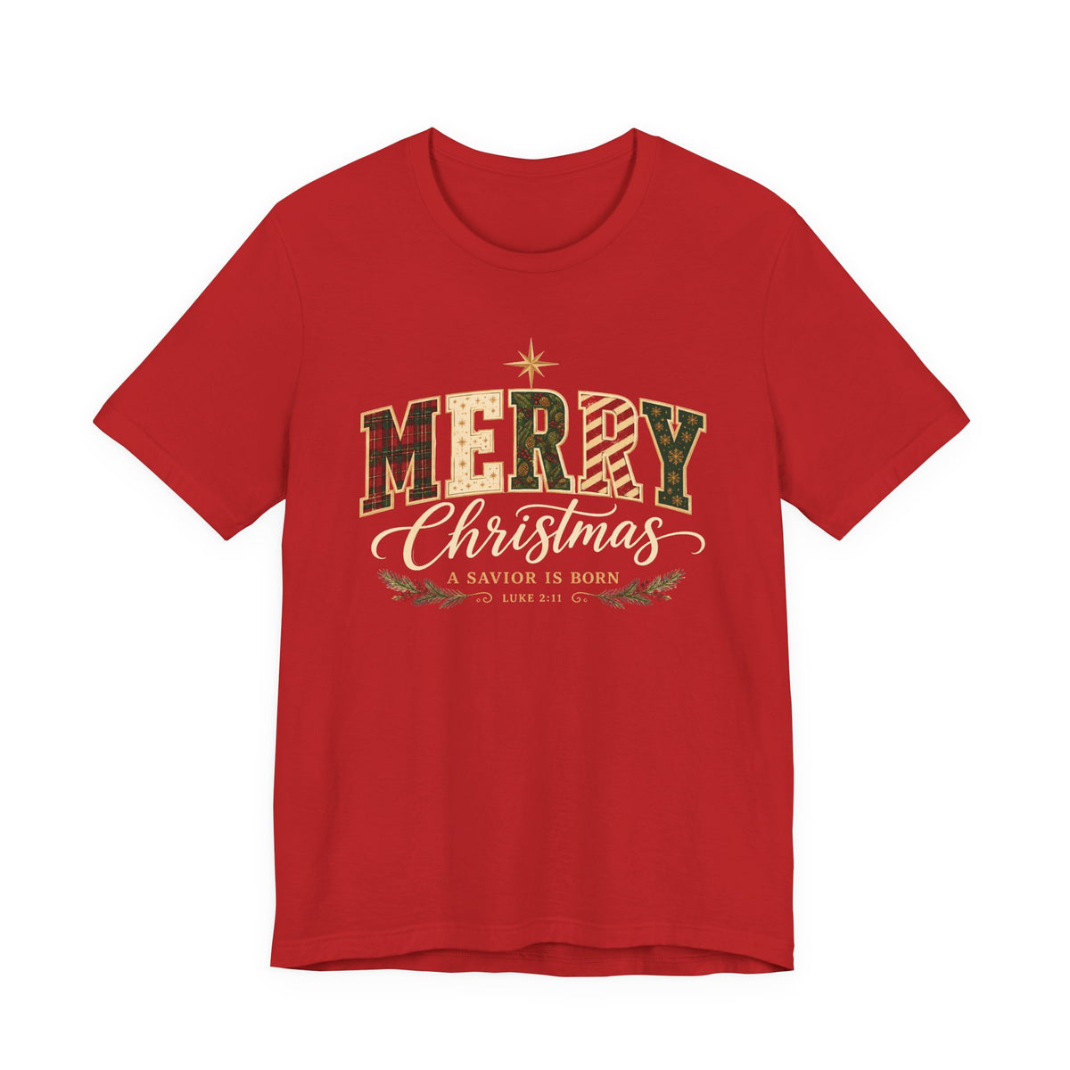 Merry Christmas – A Savior Is Born Christian T-Shirt | Luke 2:11