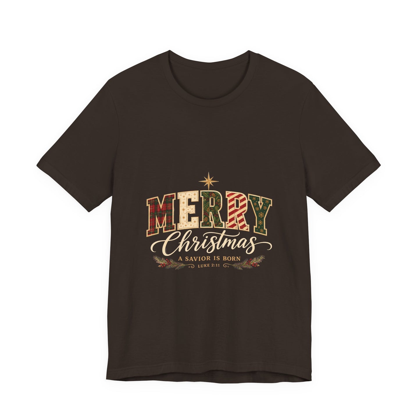 Merry Christmas Vintage Plaid Tee