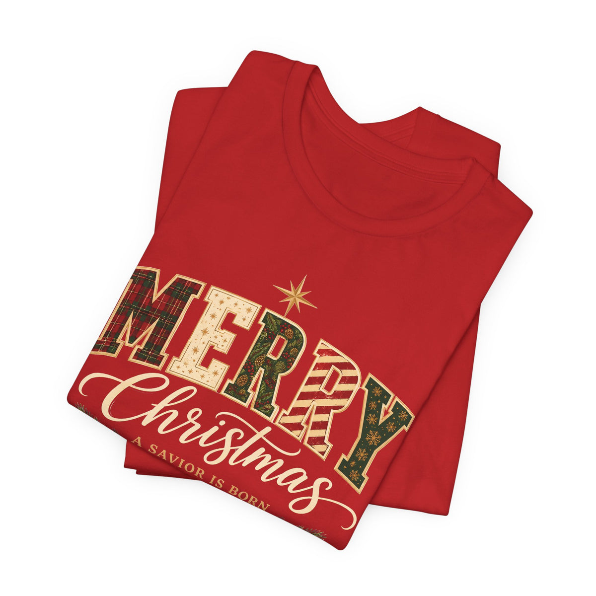 Merry Christmas – A Savior Is Born Christian T-Shirt | Luke 2:11