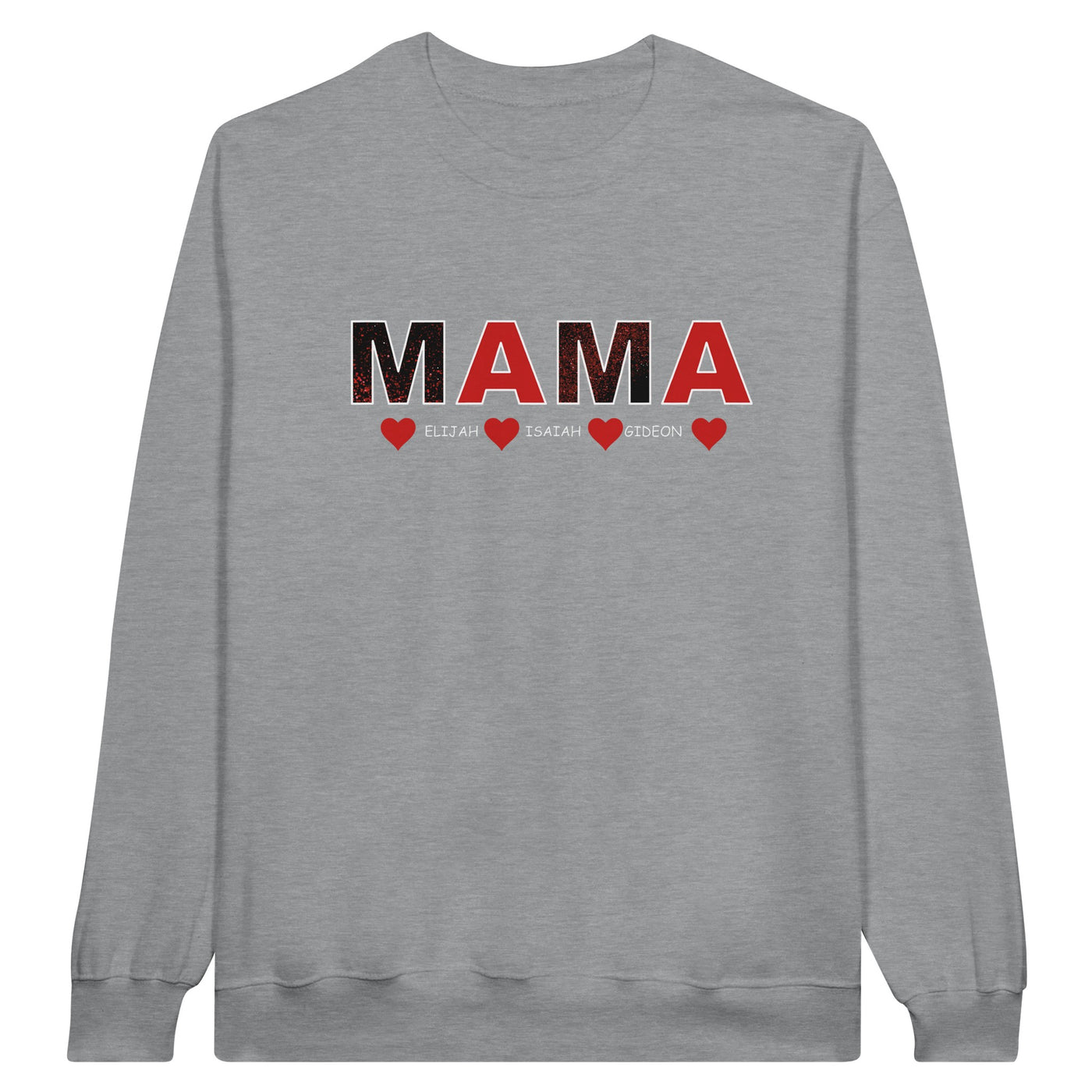 Mama Sweatshirt with Hearts Comfort Color Premium Unisex Crewneck Sweatshirt