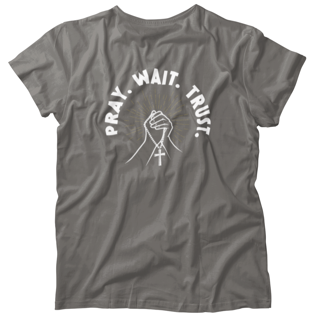Pray Wait Trust Christian Faith T-shirt Gift