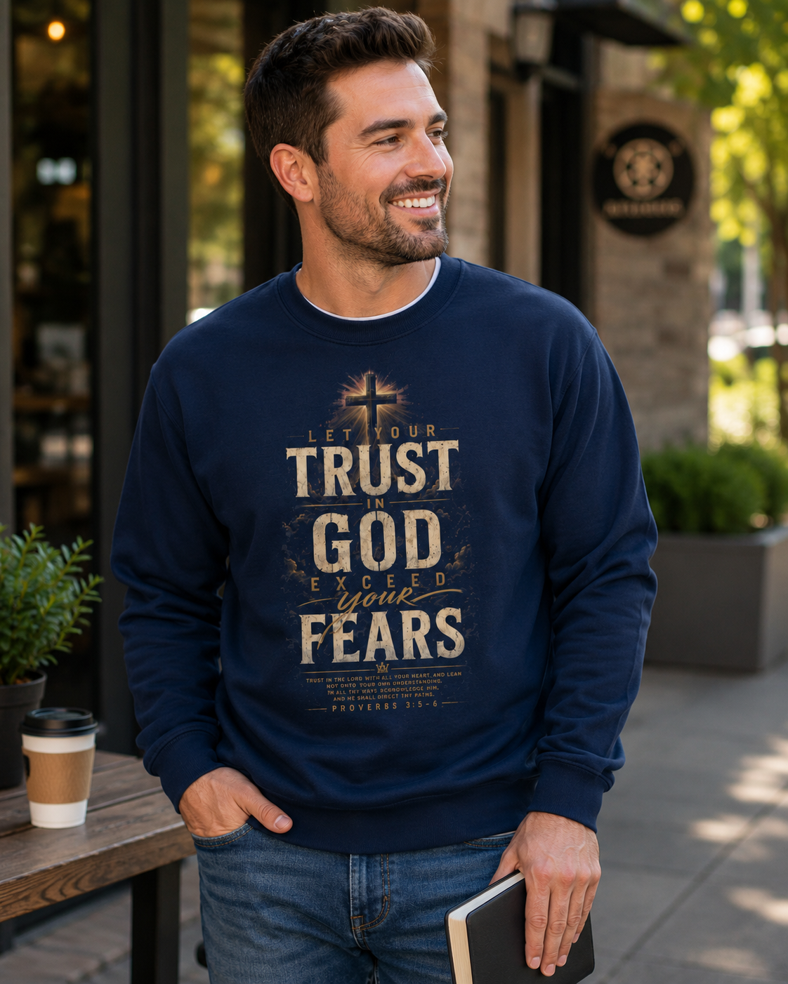 Trust in God Christian Sweatshirt | Proverbs 3:5–6