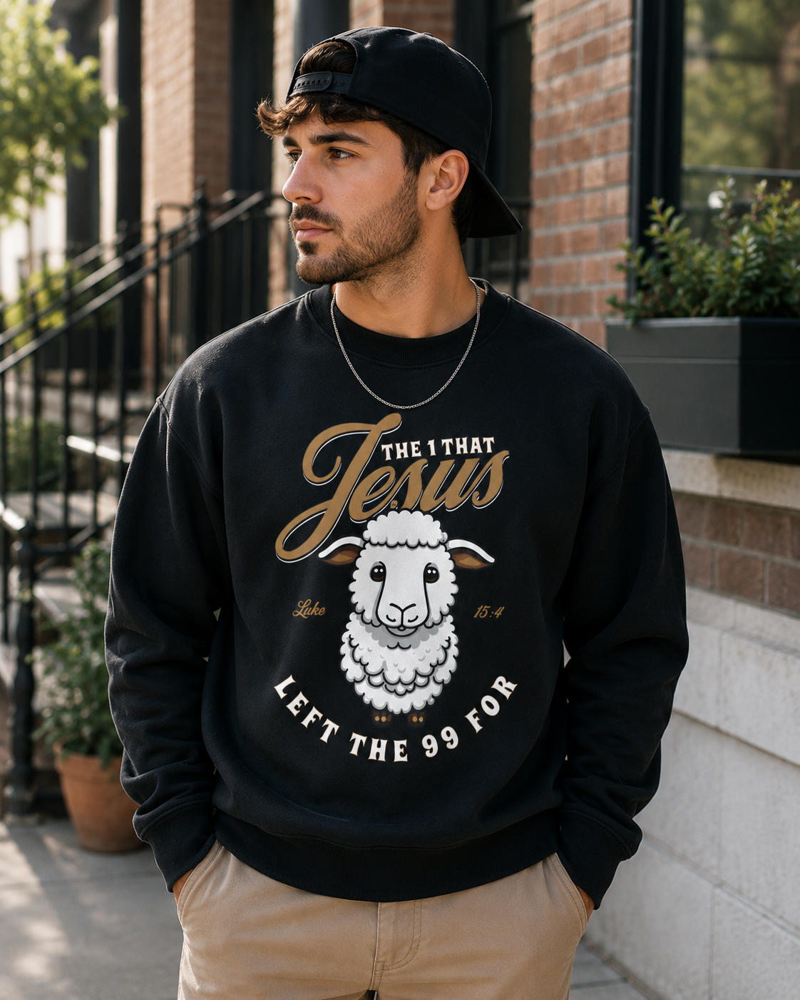 Jesus Left the 99 for Me Christian Sweatshirt | Luke 15:4