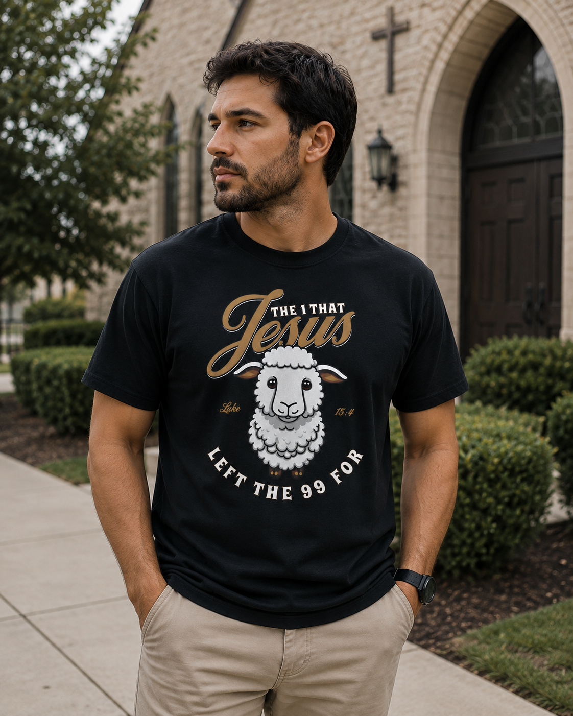 Jesus Left the 99 for Me Christian T-shirt | Luke 15:4