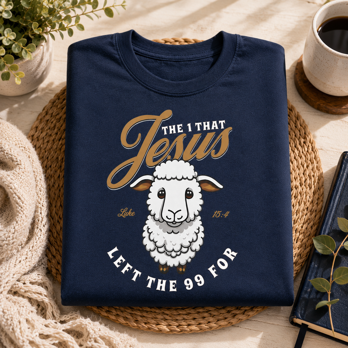 Jesus Left the 99 for Me Christian T-shirt | Luke 15:4