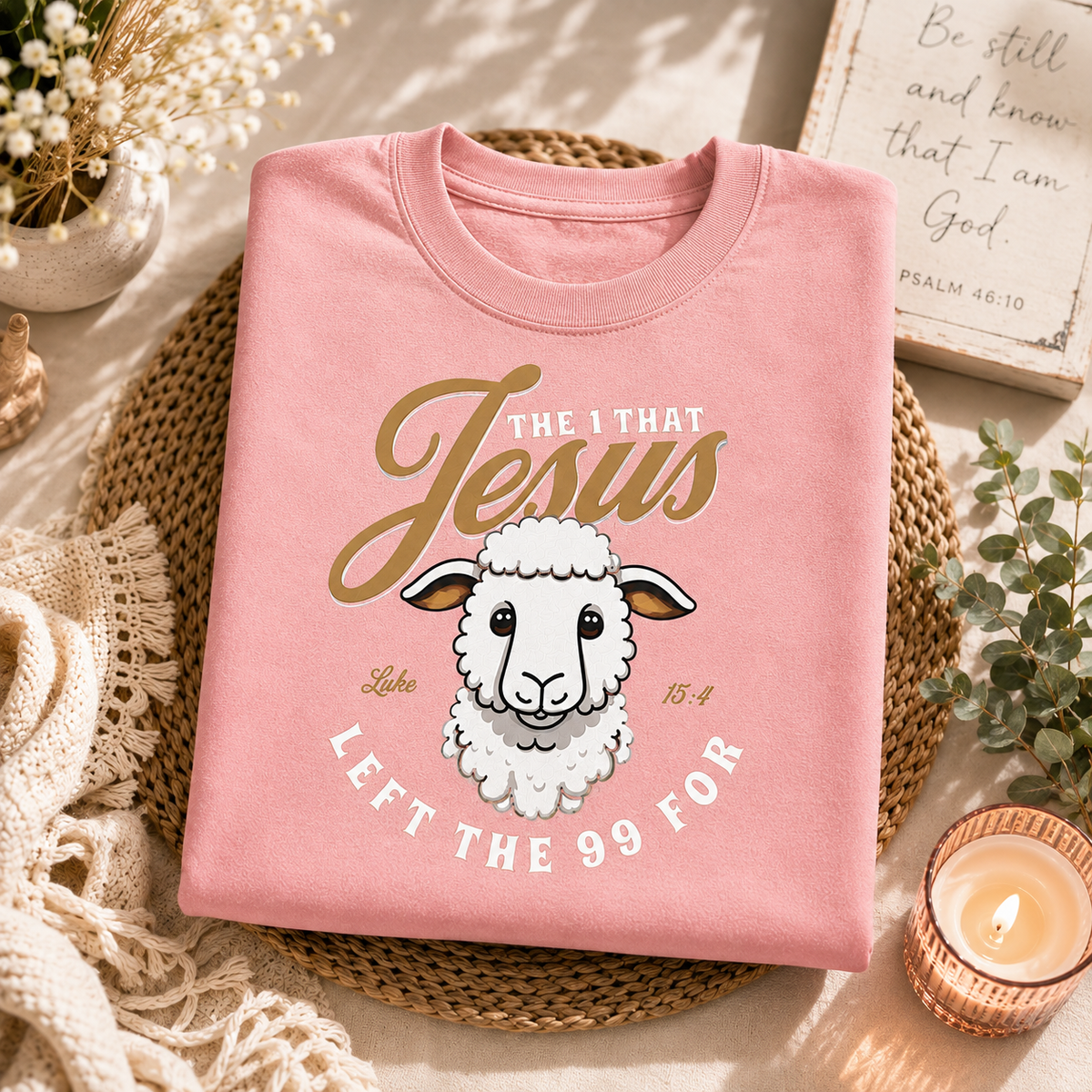 Jesus Left the 99 for Me Christian T-shirt | Luke 15:4