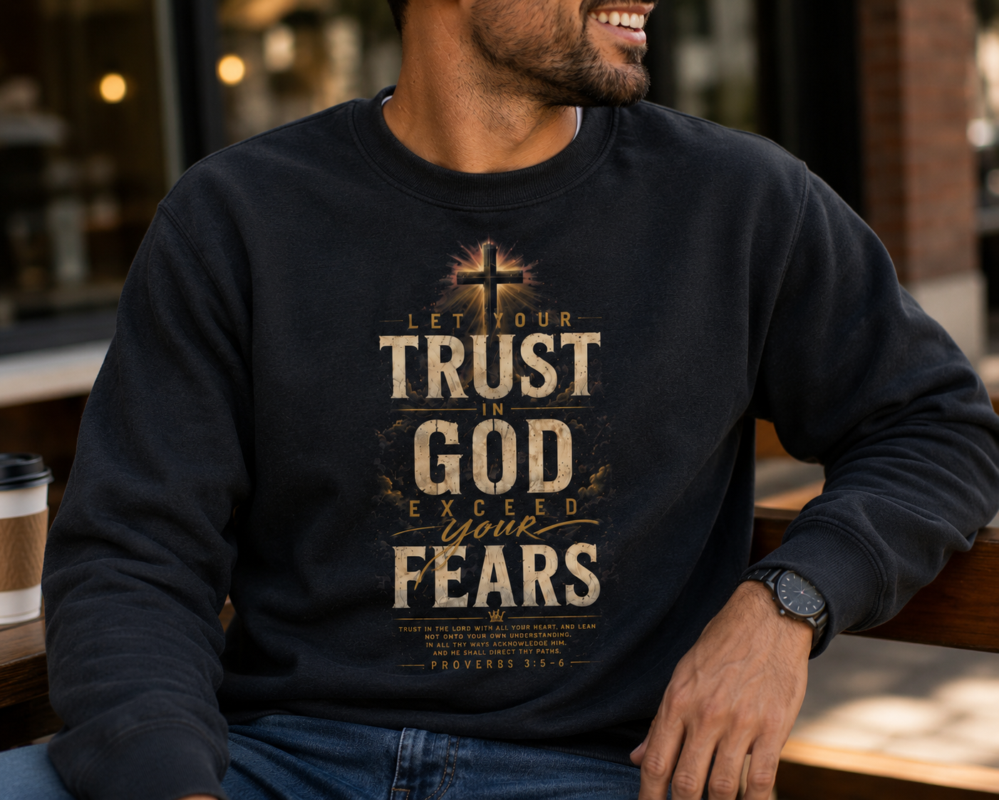 Trust in God Christian Sweatshirt | Proverbs 3:5–6
