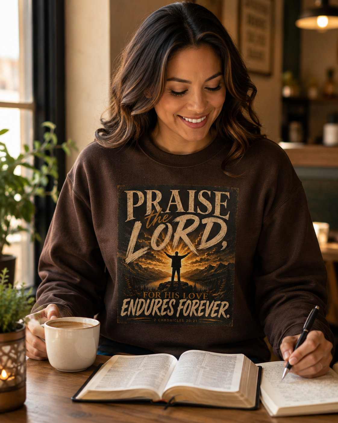 Praise the Lord Christian Sweatshirt | 2 Chronicles 20:21