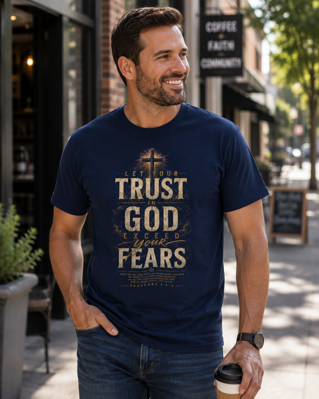 Trust in God Christian T-Shirt | Proverbs 3:5–6
