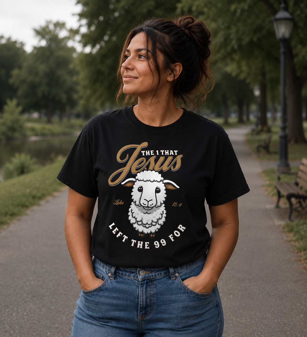 Jesus Left the 99 for Me Christian T-shirt | Luke 15:4