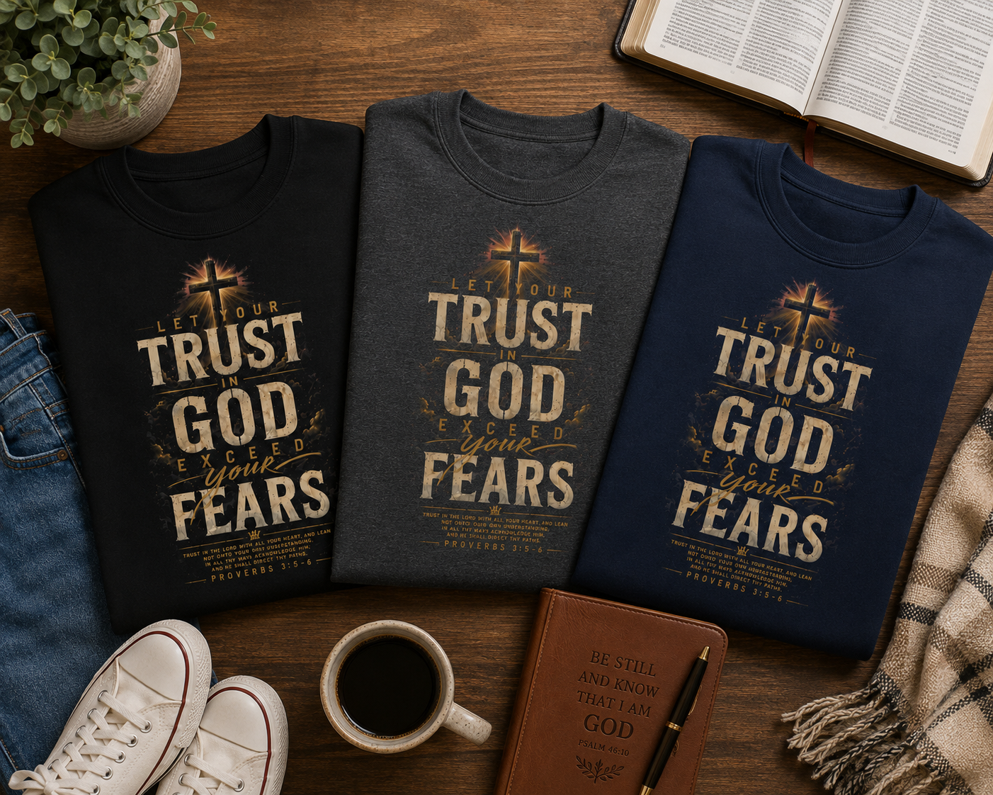 Trust in God Christian Sweatshirt | Proverbs 3:5–6