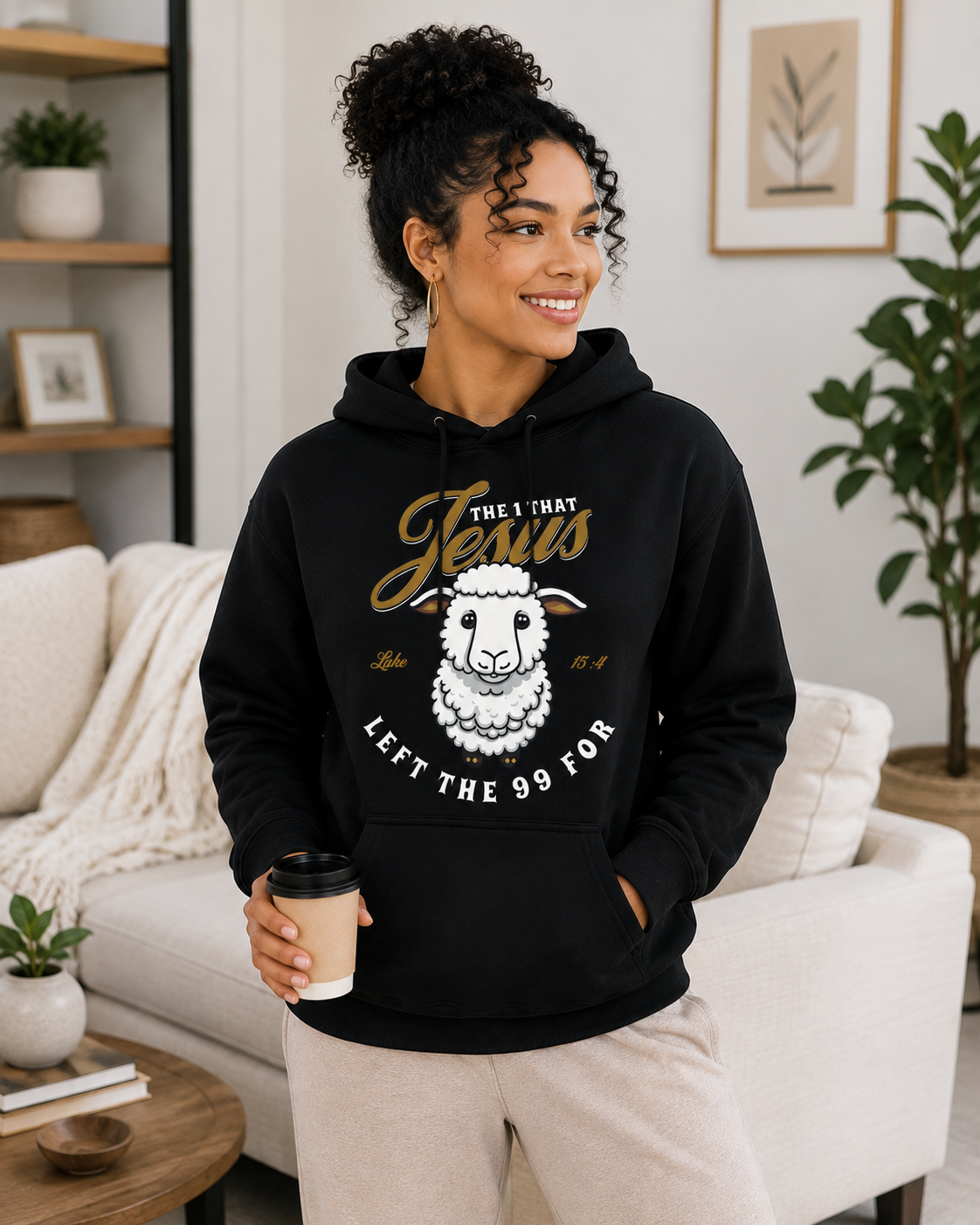 Jesus Left The 99 For Me Christian Hoodie | Inspired by Luke 15:4