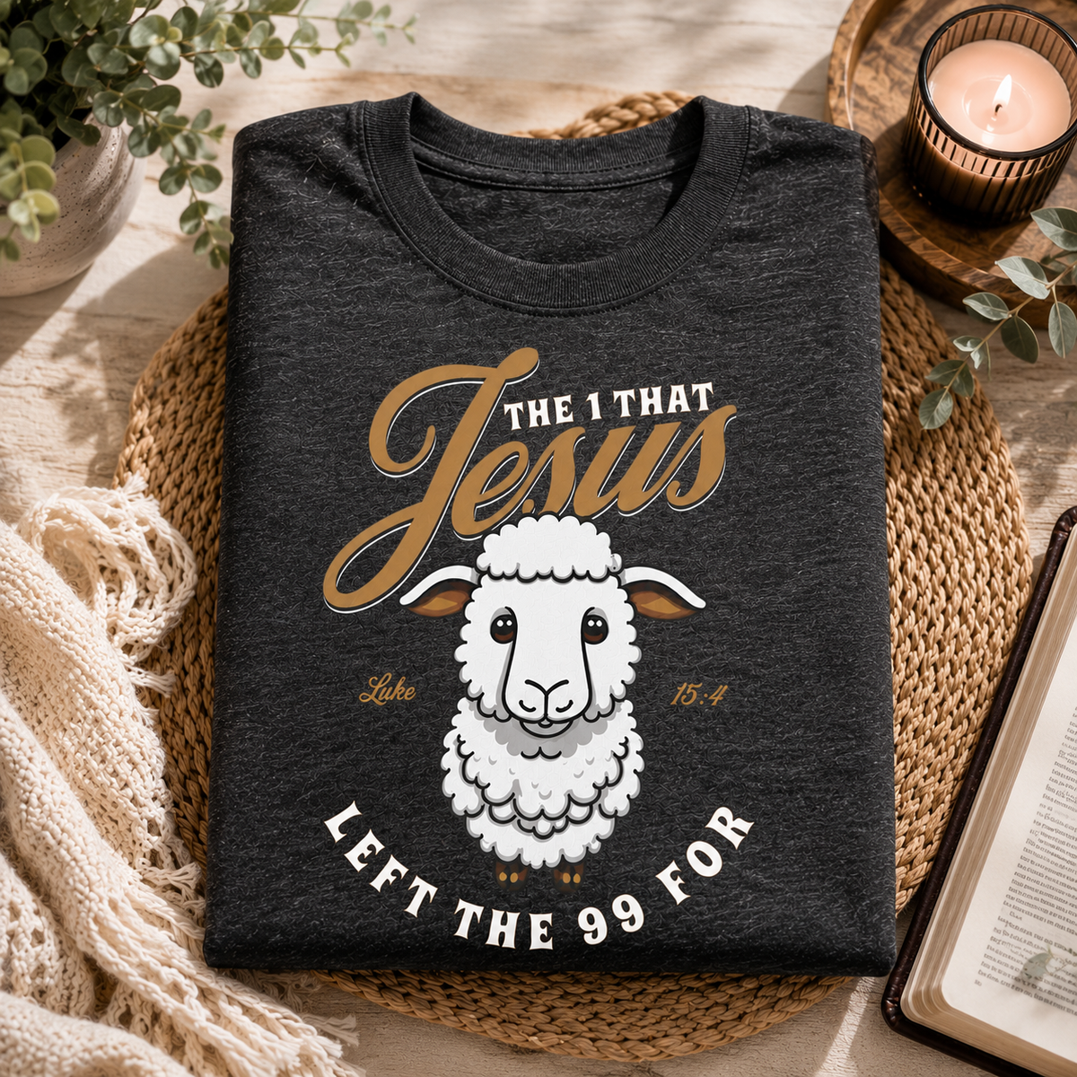 Jesus Left the 99 for Me Christian T-shirt | Luke 15:4