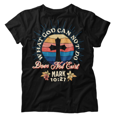 Perfect gift for Christian/ believer Mark 10:27  Premium Tee soft screen printed.